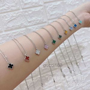 Halsband Red Black Agate Rose Gold Star Matching Clover Mini Pink Grey X9Y8