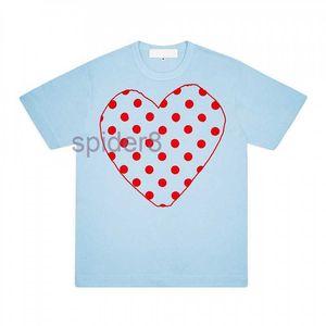 Summer Designer Mens T Shirt Comes Short Sleeve Womens des Badge Garcons Brodery Heart Red High Quality 441 W0BD