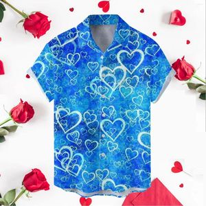 Men's Casual Shirts Valentine's Day Printed Holiday Party Wear Western Men Basketball Rack