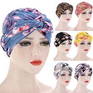 Caps de bola Capéu de chapéu feminino Mulheres Floral Impresso Muslim Ruffle Cancer Wrap Cap Caminher Pingente Gorras de Beisbol Para Hombres