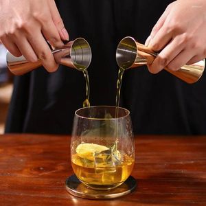 Prodotti da bar Durevole tazza dosatrice per cocktail a doppia testa per vino squisito shaker jigger con stampaggio integrale