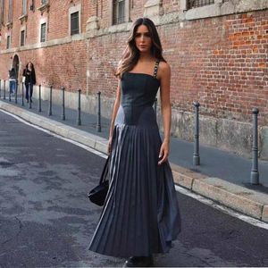 Casual Dresses Women's Dress Design Small Pleated Decorative Corset Style Female Fashion Suspender Vestidos Mujer 8043318