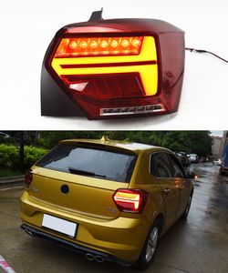 Автомобильный задний фонарь для VW Polo, светодиодный задний фонарь 2019-2021, задний ходовой тормоз, противотуманный указатель поворота, автомобильные аксессуары