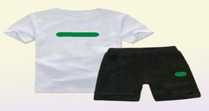 Ins marca logotipo designer crianças conjuntos de roupas verão roupas do bebê impressão para meninos roupas da criança moda camiseta shorts suit5440463