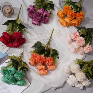 Simulazione di decorazioni floreali finte all'ingrosso transfrontaliere matrimonio a 7 colori nuovi puntelli di fiori di simulazione del soffitto di piombo da strada squisita RX