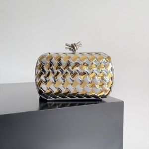 Designer -Taschen Knoten Intrecciato Metallic Leder Clutch Mini Handtaschen Frauen Party Fashion Geschenk mit Schachtel