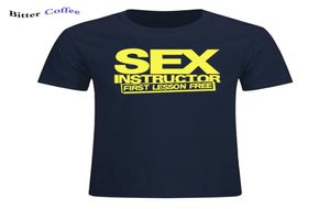 Sex Instructor Engraçado Criativo Mens Homens Camiseta Novidade Manga Curta O Pescoço Algodão Casual Camiseta Top Tee Plus Size 2103199384984