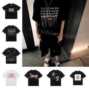 Maisonss Margiela Mm6 TシャツTシャツ番号刺繍TシャツメンズTシャツ夏夏シャツレディンティーズ半袖