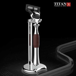 Barbeadores elétricos Titan 5 lâminas navalha suave barbear segurança cabelo facial confortável máquina de remoção de cabelo navalha de barbear manual q240119