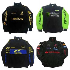 Men's Jackets Classic F1 Formula One Racing Jacket Autumn and Winter Full Embroidery Cotton Clothing Spot Sale yj