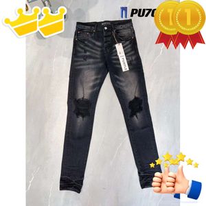 Herren lila schlank für Fit Clothing Jeans Designer Jean Skinny Hosen Männer Frauen Panther Druck langer zerbrochener Baumwollsticker Hip Hop