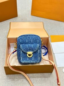 Men's And Women's Universal Luxury Handbag Designer Denim Mobile Phone Bag Women's Crossbody Bag Shoulder Bag All Daily Small Things Can Accommodate 20cm