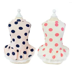 Dog Apparel Pet Dress Polka Dots Cotton Cat Puppy Pajamas For Dogs Cats Small Medium 5 Sizes