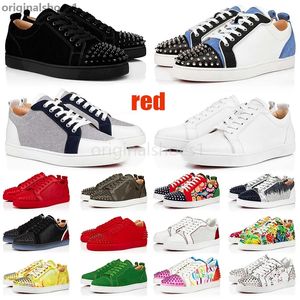 Designer Red Bottoms Mens Shoes Womens Fashion Sneakers Low Cut Black White Leather Splike Tripler Loafers Vintage Luxury Trainers Big Size36-47