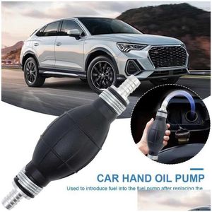 Car Badges Hand Fuel Pump 6/8/10/12Mm Rubber Aluminum Manual Oil Gas Petrol Transfer Tool Primer Bb Boat Marine Outboard Drop Delivery Dhiu5