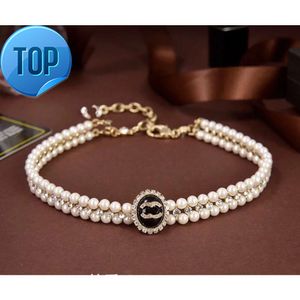 Perlenanhänger-Choker-Halskette, Designer-Schmuck, lange Halskette, klassische Kette, 2023, entworfen für Frauen, hochwertige Gold-Halsketten im Großhandel