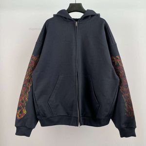 Designer-Kapuzenpullover für Herren, Balencigaas-Herrenpullover, Sweatshirt, klassisches B-Home-BB-Flammen-Graffiti-Paris-Englisch-Hoodie-Druck-Reißverschluss-Cardigan-Mantel