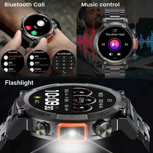 Smart Watches 2024 Neue Outdoor Smart Watch Männer Mit Taschenlampe Sport Fitness Armband Blutdruck IP68 Wasserdichte Smartwatch für Android IO