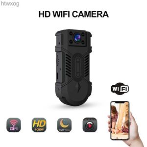 Spor Aksiyon Video Kameralar Küçük WiFi Mini Kamera HD Kızılötesi Gece Görme SD Kart 1080p Açık Hava Spor DV Dahili Pil 1200mAh Dahili Pil 120 YQ240119