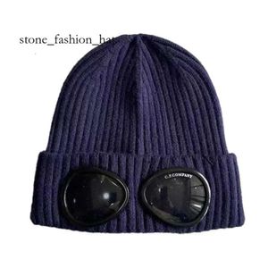 CP HAT DESIGNER Två linsglasögonglasögon Beanies Men CP Stickade Hattar Skull Caps Outdoor Women oundvikliga vinter Beanie Black Grey Bonnet 7703