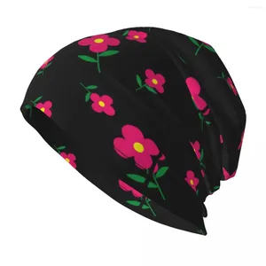 Berets Cute Flower Skullies Beanies Hats Fashion Men Women Outdoor Caps Warm Head Wrap Bonnet Knit Hat