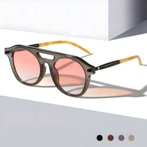 Solglasögon 2024 Retro Frame Solglasögon Travel som kör UV400 Anti-Glase Eyewear Oculos Men's and Women's Color Shade Glasses YQ240120