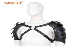 Men Sex Black Leather Vest Flirting Bondage Sexy PU Leather Harness Gay Man Underwear Tops Sex Wear Cosplay Warframe Y04069706990