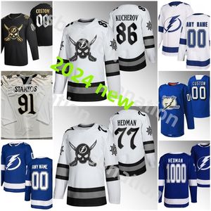 Gasparilla 2024 Trikot Limited Edition Herren Damen 77 Victor Hedman Nikita Kucherov 71 Anthony Cirelli 48 Nick Perbix 98 Mikhail Sergachev Tampa Bays Hockey-Trikot