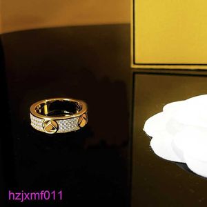 Dxrd Bandringe Liebesring Gold Luxurys Designer Brief Perle F Frauen Männer Hochzeit Verlobungsschmuck Größe 6 7 8 mit Box 2211045z