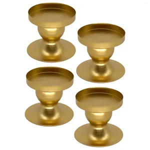 Mum tutucular 4pcs sütun şamdan tutucu metal yapısı ev dekorasyonu 2.4inch