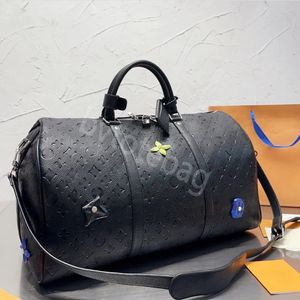 Seyahat Duffle Bag Luxurys Çanta Tasarımcıları Vuitts Tote Çanta Moda Kadınlar Crossbody Debriyaj Çanta Çanta Klasik Deri Çanta Cüzdanı 45-55cm Bagaj Çantası