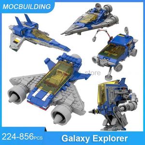 Blocks MOC Building Blocks Twin Engine Space Scamper 10497 Galaxy Explorer Alternative Model DIY Assembled Bricks Toys Gifts 224PCS 240120