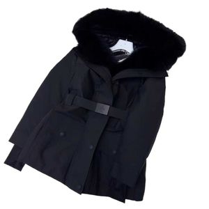 m family skiwear women winter imported fox hair large fur collar pie over coat goose European goods down jacket 39V8T