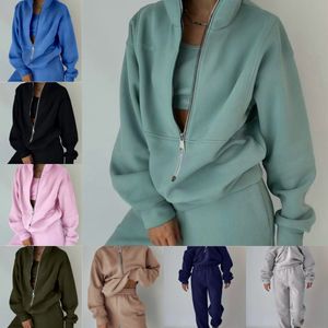 Kadın Spor Giyim Tasarımcısı Hoodie Sweetpants Tasarımcı Kadın Yoga Giyim Yarım Zip Hoodie Bahar Sonbahar Sıcak Giyim Moda Mektupları Sokak Giyim Giyim Çift