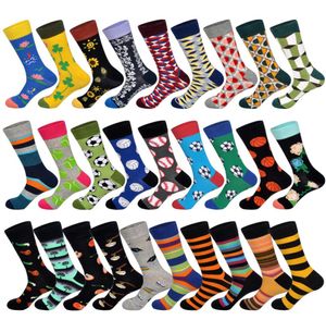 LionZone New 2019 Spring Funny Basketball Printed Men Socks Colorful Striped Diamond Happy Socks Skate Cotton Sokken2340386