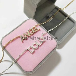 Pendant Necklaces DODOAI 9mm Letters Custom Name Necklaces Diamond Necklaces With Letters Numbers Personaliz Crystal Necklace Pendant for Women J240120