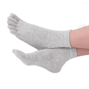 Men's Socks Men Short Cotton No Show Solid Color Sweat Absorption Toe Ankle Split Sock Five Fingers