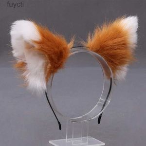 Partyhüte Pelztier Katze Fuchs Ohr Haarreifen Party Cosplay Pelz Haarband Mädchen Mode Halloween Anime Stirnbänder Kopfbedeckung Haarschmuck YQ240120