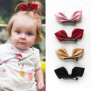 Hair Accessories 2pcs Children Sweet Clips Baby Girls Bow Princess Pin Headwear Kids