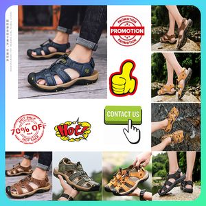 Designer Casual Platform Anti-Stirnband-Slides Hausschuhe Männer Frau verschleißfeste Anti-Leder-Sandalen mit weichen Sohlen Flache Sommer-Strand-Slipper Größe 38-48