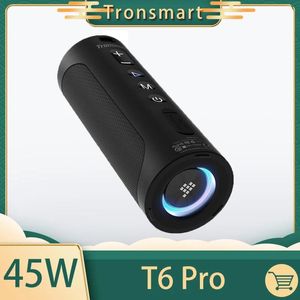 Hoparlörler TRONSMART T6 Pro Bluetooth 5.0 Taşınabilir Hoparlör 45W'ye Kadar Yerleşik Powerbank IPX6 Su Geçirmez TypeC 24 Saat Oynatma Süresi