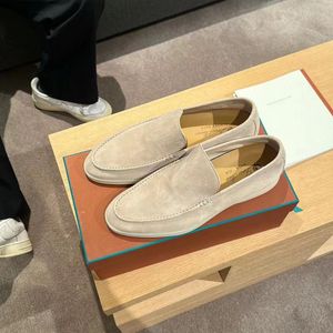 Luxurys Sıradan Erkek Vintage Ayakkabılar Valk Moccasins için kahverengi kayısı deri loafer tasarımcıları Piana 2024 Yeni Spor Sneaker Loro Düz Trainer Açık Seyahat Yürüyüşü Tenis Ayakkabı