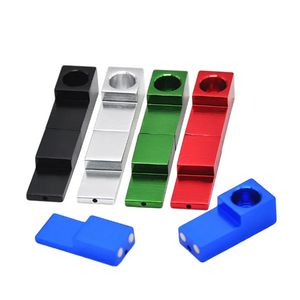 Colorful Metal Magnetic Tobacco Hand Pipe TinkSky Mini Type Foldable Cigarette Magnet Folding Smoking Pipes Dab Oil Rigs