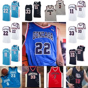 2024 Maglia da basket Gonzaga Bulldogs NCAA College Anton Watson Graham Ike Ryan Nembhard Nolan Hickman Braden Huff Ben Gregg Dusty Stromer Drew Timme Suggs