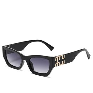 Designer Sunglasses Miuity Miu Personality Mirror Leg Metal Large Letter Design Multicolor Brand Miui Glasses Factory Outlet Promotional Special 24