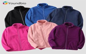 Reversibel polär fleece jacka kvinnor varm plus size höst vinter skidjacka kappa kvinnlig mjuk termisk korallfleece jacka 2202218731842