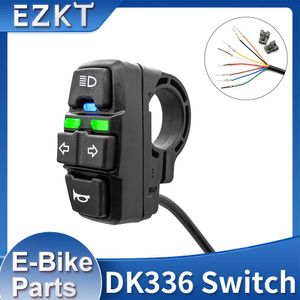 Lights WuXing DK336 Electric Bike Scooter Front Light and Horn Signal Switch 12V48V for Ebike Electric Scooter Motorcycle Button