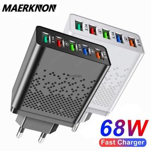 Cell Phone Chargers 68W 5 Ports USB Charger Quick Charge EU/US Plug Wall Charger Fast Charging For Samsung Huawei Phone Charge Adapter