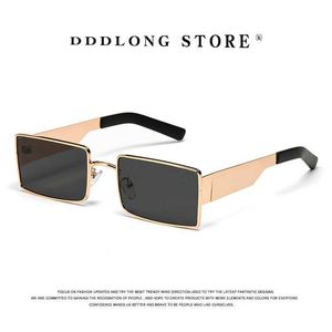 Sonnenbrillen DDDLONG Retro Fashion Square Sonnenbrille Frauen Männer Metall Sonnenbrille Klassische Vintage UV400 Outdoor Schatten Oculos De Sol D125 YQ240120