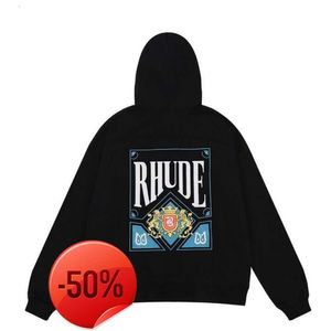 24SSメンズレディースセーターRHUDEレタープリント長袖のホリデーカップルの同じ服